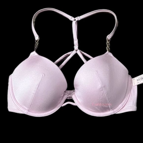 Victorias Secret Swim Gold Chain Strap Push Up Padded Racerback Bikini Top - Picture 2 of 9